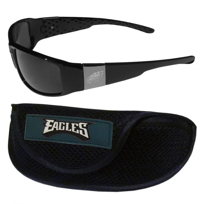 Philadelphia Eagles Chrome Wrap Sunglasses and Sports Case