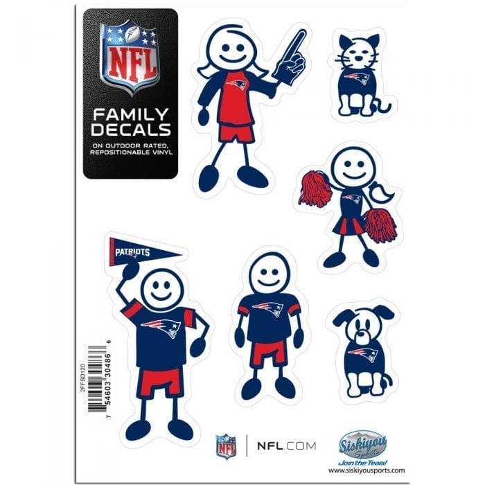 New England Patriots Family Decal Set Small