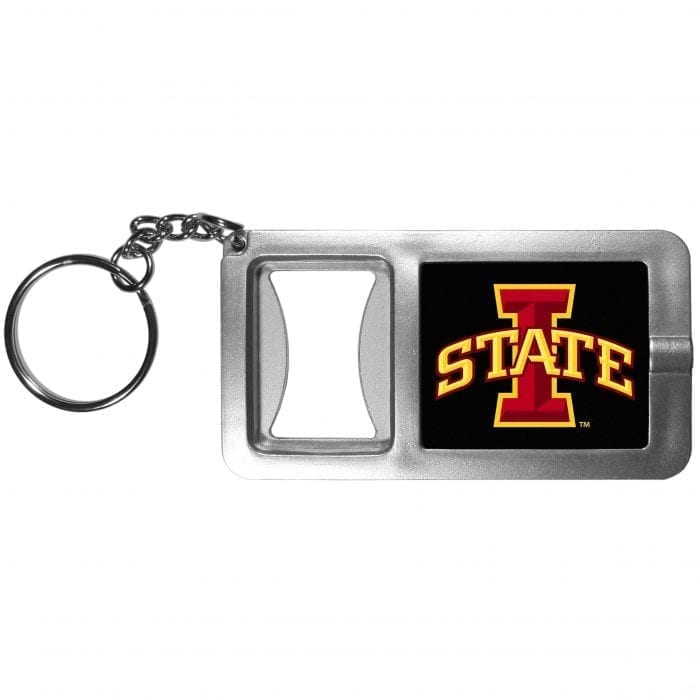 Iowa St. Cyclones Flashlight Key Chain with Bottle Opener