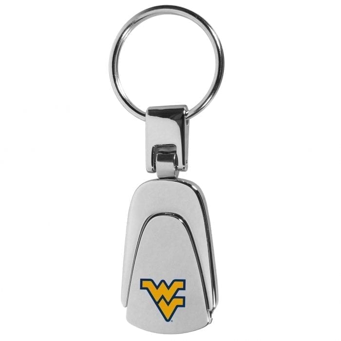 W. Virginia Mountaineers Steel Teardop Key Chain