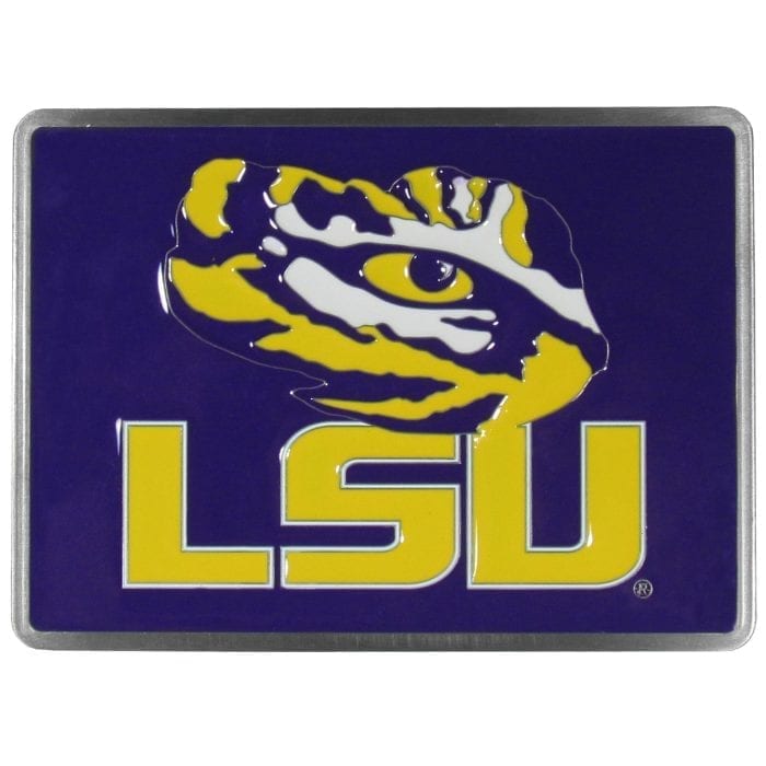 LSU Tigers Hitch Cover Class II and Class III Metal Plugs