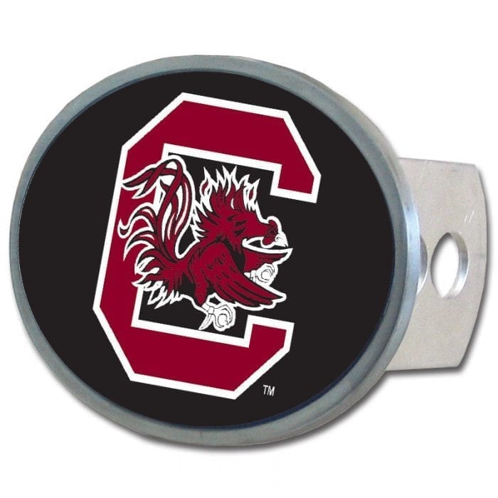 S. Carolina Gamecocks Oval Metal Hitch Cover Class II and III