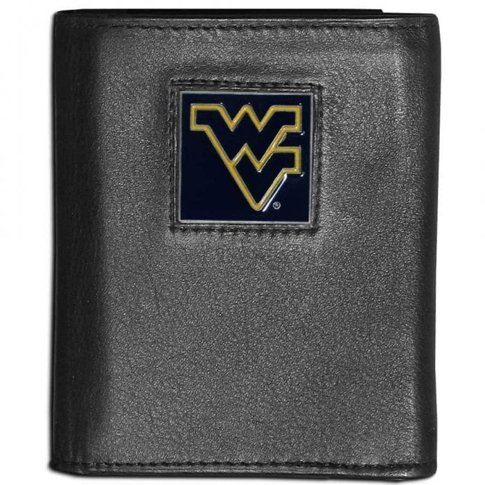 W. Virginia Mountaineers Leather Tri-fold Wallet