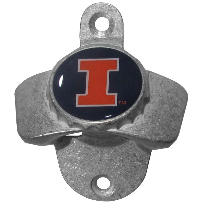 Illinois Fighting Illini Wall Mounted Bottle Opener