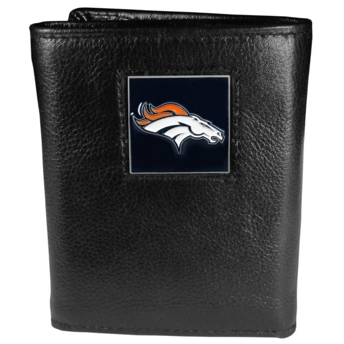 Denver Broncos Leather Tri-fold Wallet