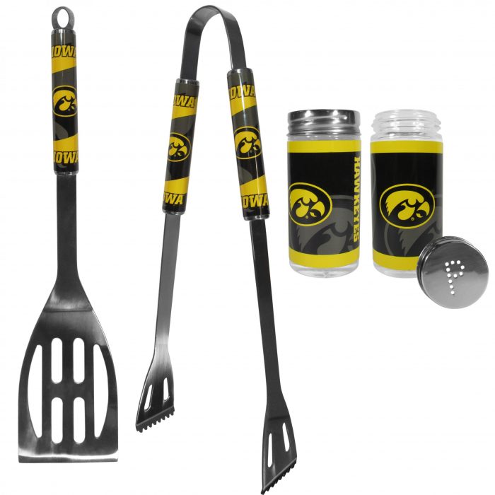 Iowa Hawkeyes 2pc BBQ Set with Tailgate Salt & Pepper Shakers