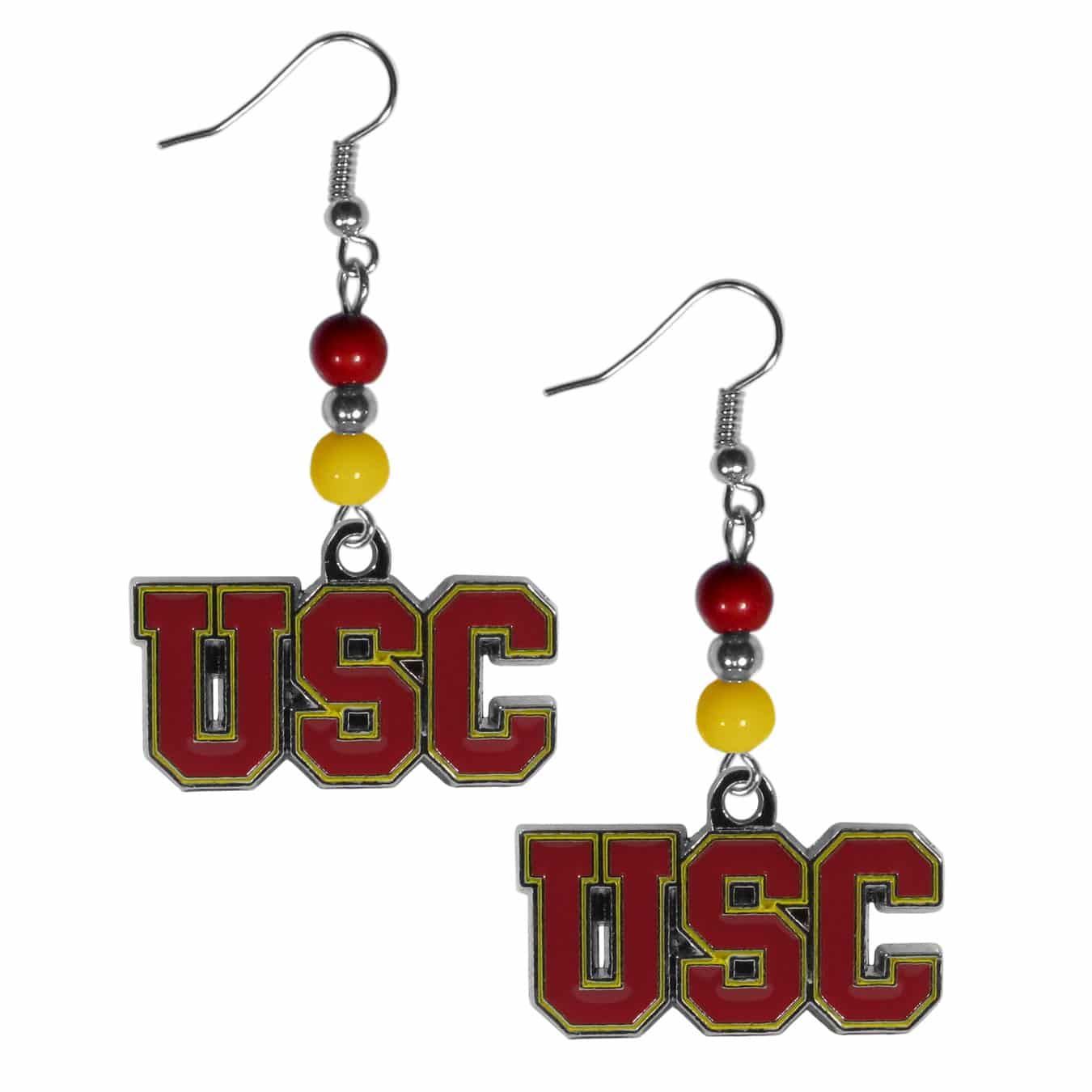 USC Trojans Fan Bead Dangle Earrings | Fanhood Gear