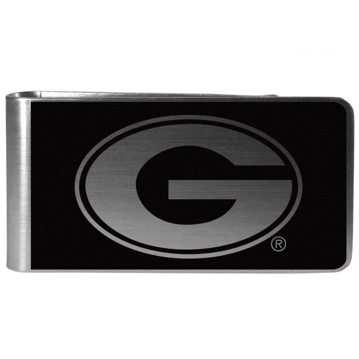 Georgia Bulldogs Black and Steel Money Clip