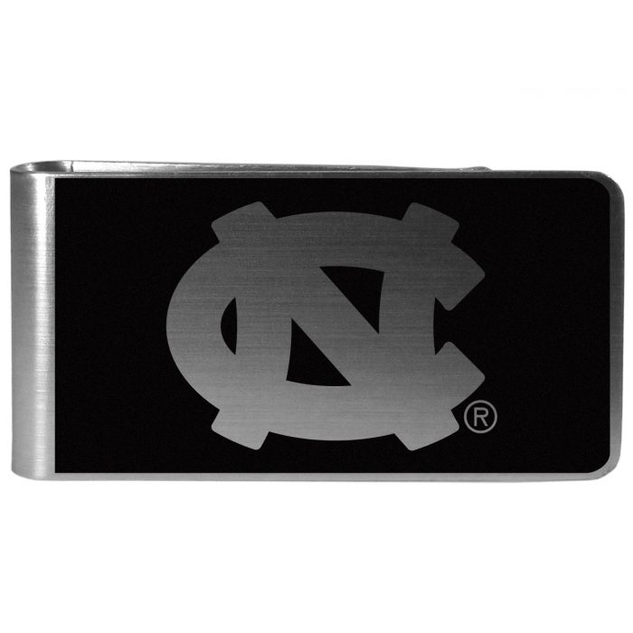 N. Carolina Tar Heels Black and Steel Money Clip