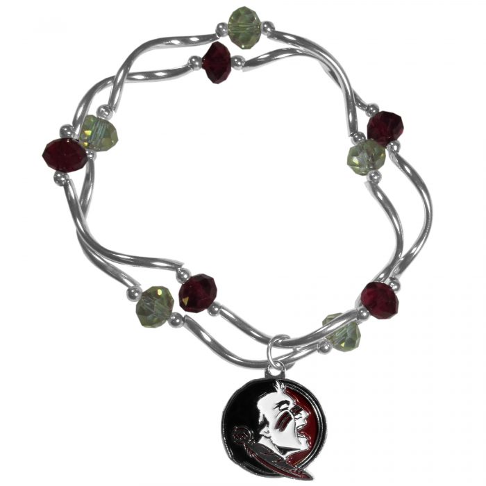 Florida St. Seminoles Crystal Bead Bracelet