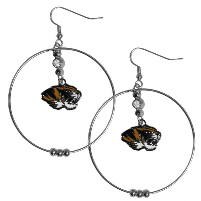 Missouri Tigers 2 Inch Hoop Earrings