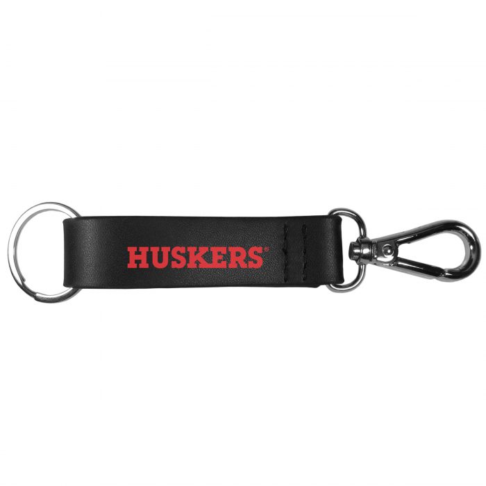 Nebraska Cornhuskers Black Strap Key Chain