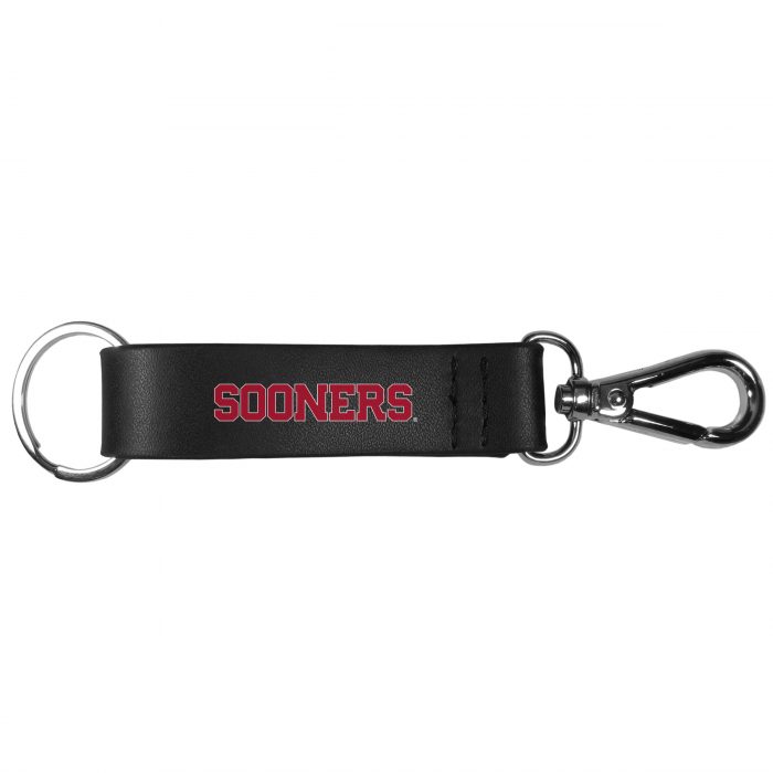 Oklahoma Sooners Black Strap Key Chain