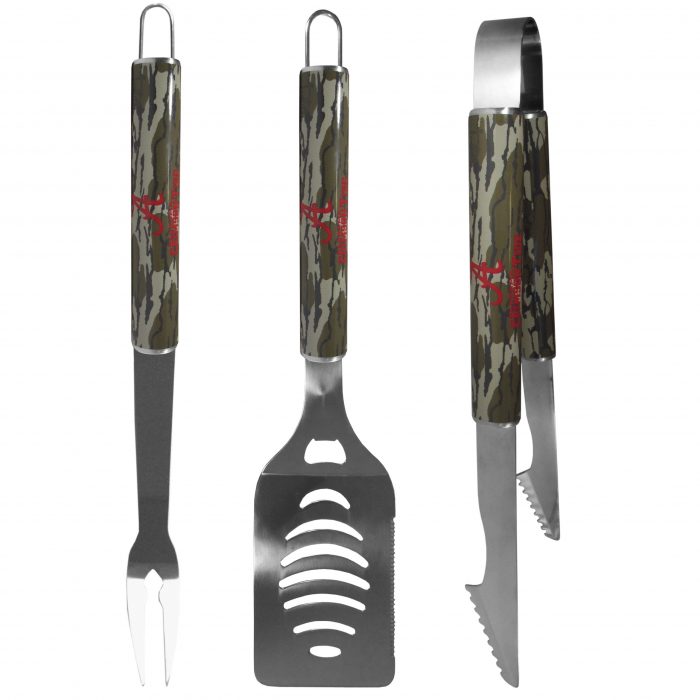 Alabama Crimson Tide 3 pc BBQ Set w/Mossy Oak Camo