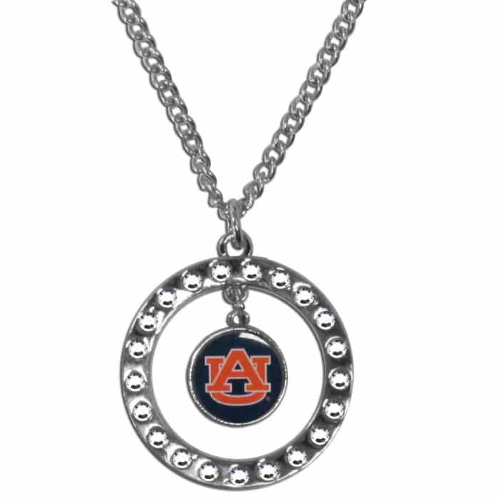 Auburn Tigers Rhinestone Hoop Necklace