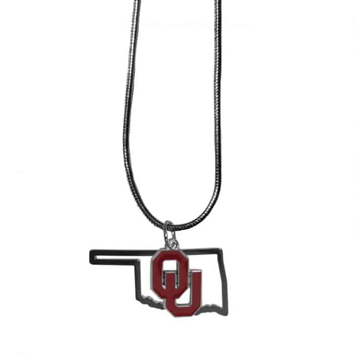 Oklahoma Sooners State Charm Necklace