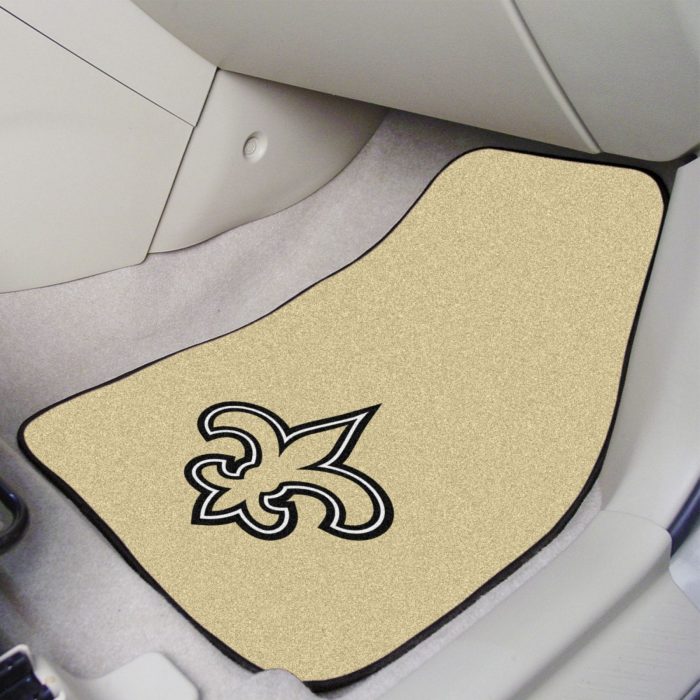 New Orleans Saints 2-pc Carpet Car Mat Set