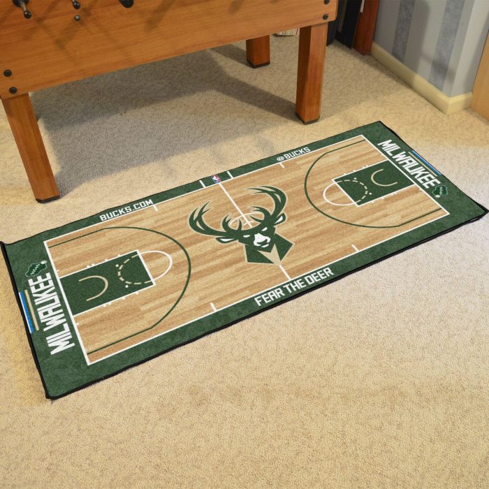 Milwaukee Bucks NBA Court Runner