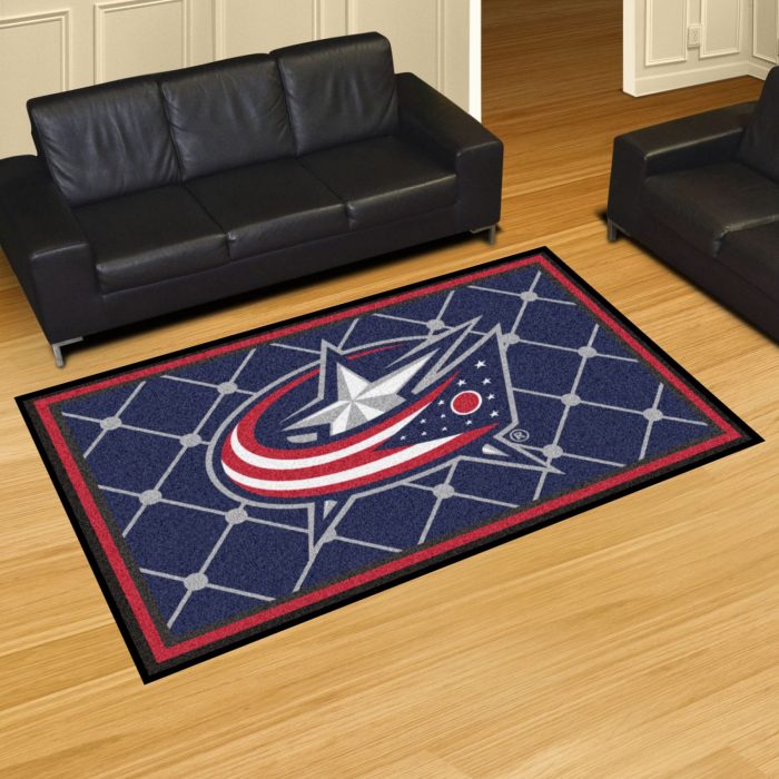 Collegeumbus Blue Jackets 5x8 Rug