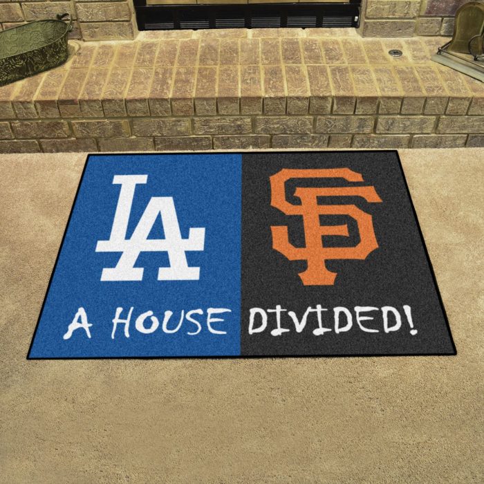 MLB House Divided - Dodgers / Giants House Divided Mat