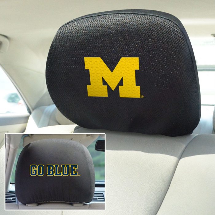 University of Michigan Head Rest Cover