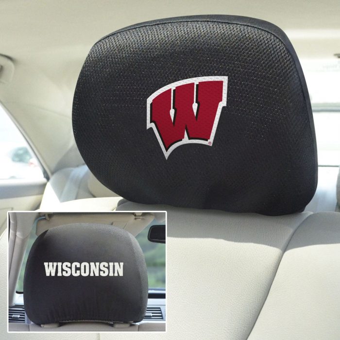 University of Wisconsin Head Rest Cover