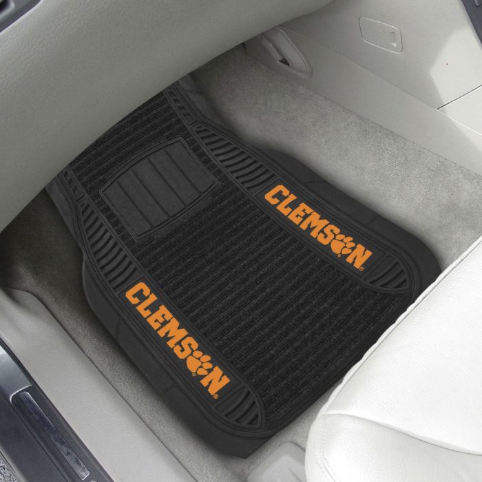 Clemson University 2-pc Deluxe Car Mat Set