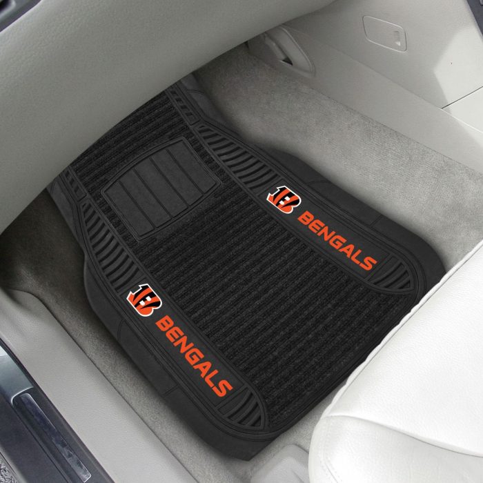 Cincinnati Bengals 2-pc Deluxe Car Mat Set