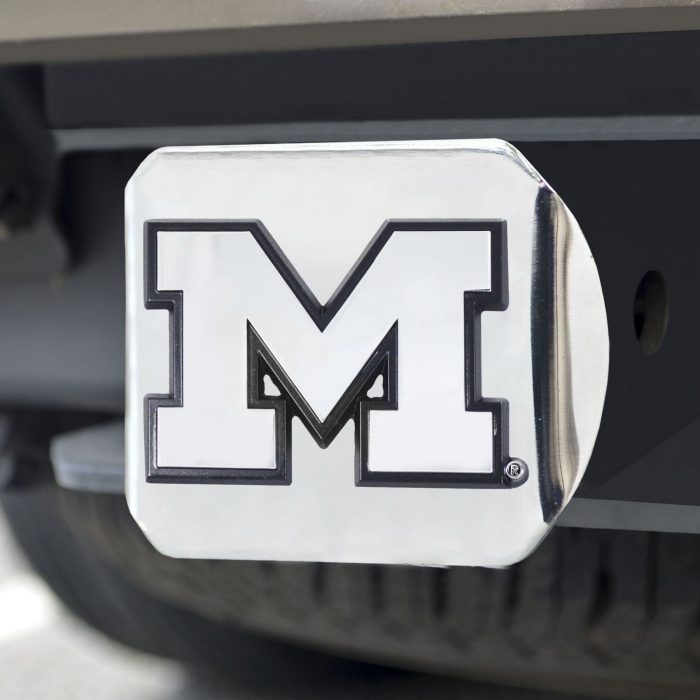 University of Michigan Hitch Cover - Chrome