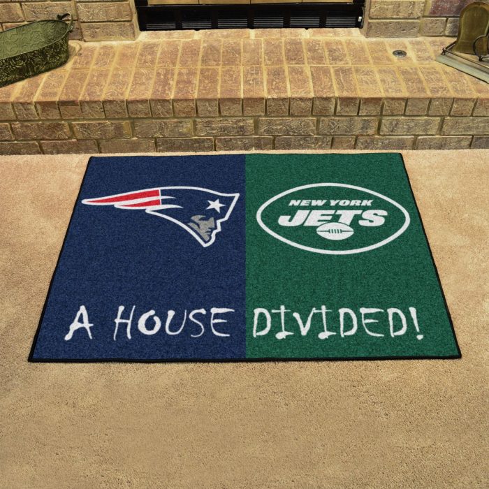 NFL House Divided - Patriots / Jets House Divided Mat