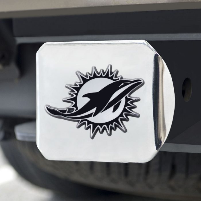 Miami Dolphins Hitch Cover - Chrome