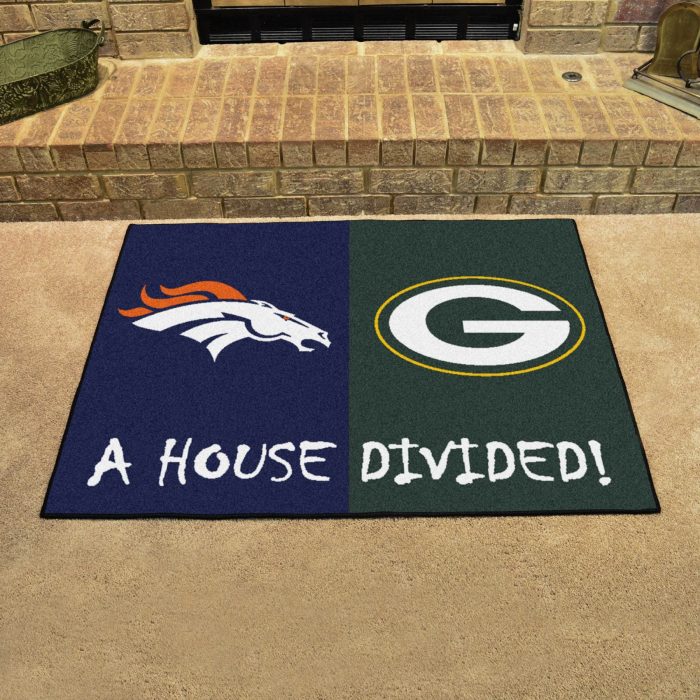 NFL House Divided - Broncos / Packers House Divided Mat