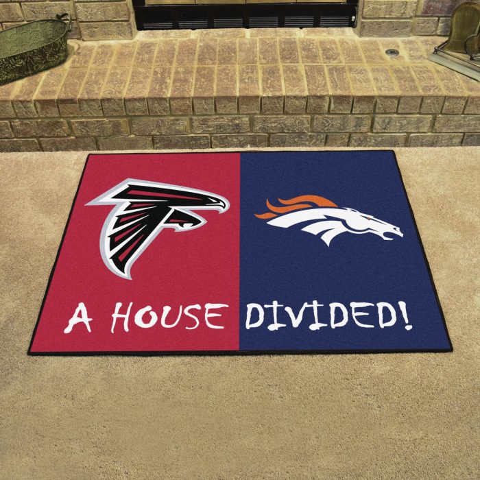 NFL House Divided - Falcons / Broncos House Divided Mat