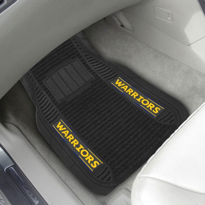 Golden State Warriors 2-pc Deluxe Car Mat Set