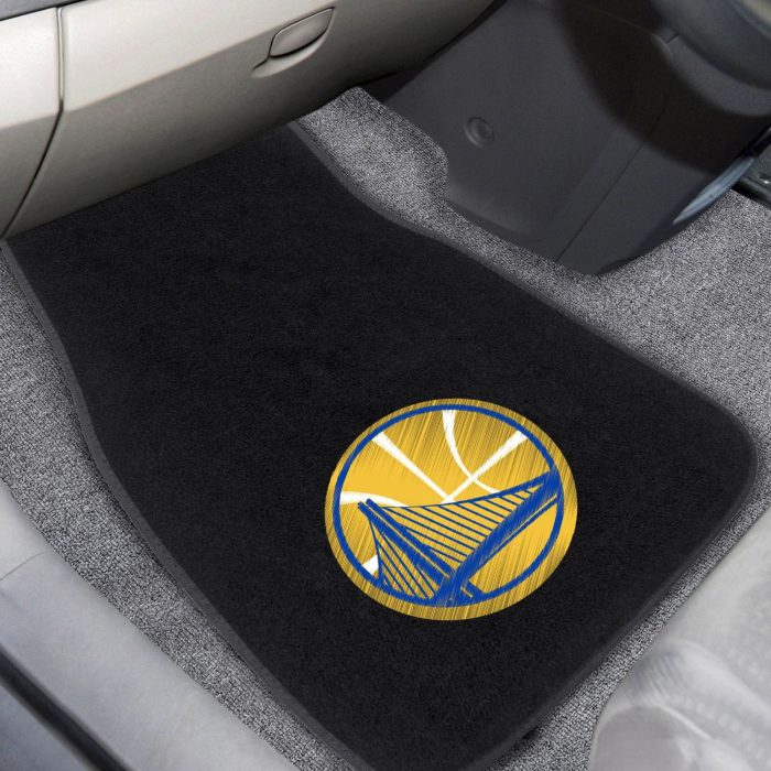 Golden State Warriors 2-pc Embroidered Car Mat Set