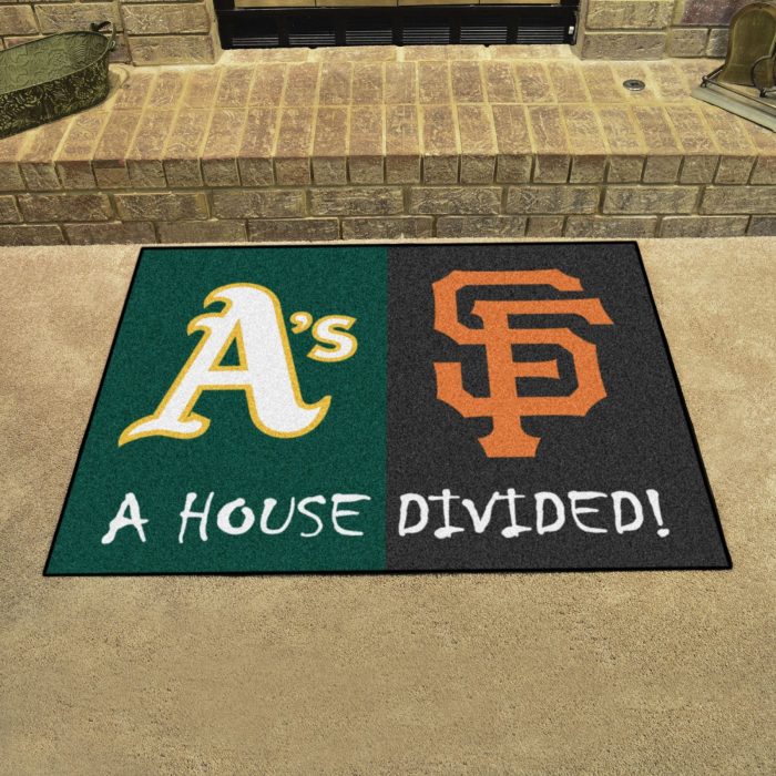 MLB House Divided - Athletics / Giants House Divided Mat
