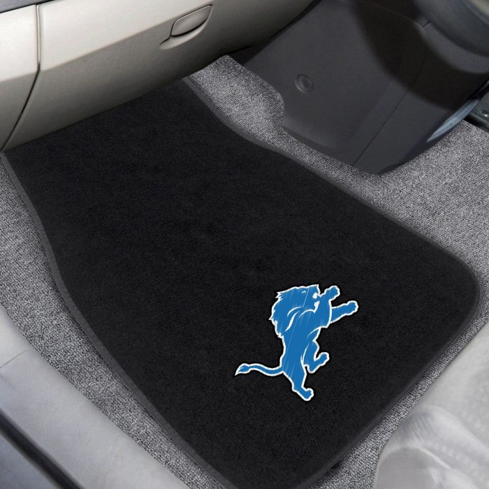 Detroit Lions 2-pc Embroidered Car Mat Set