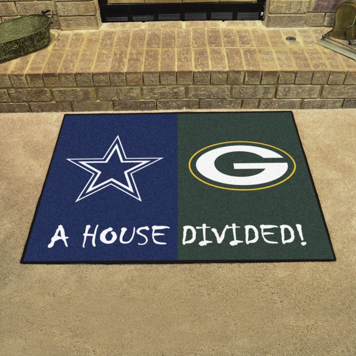 NFL House Divided - Packers / Cowboys House Divided Mat