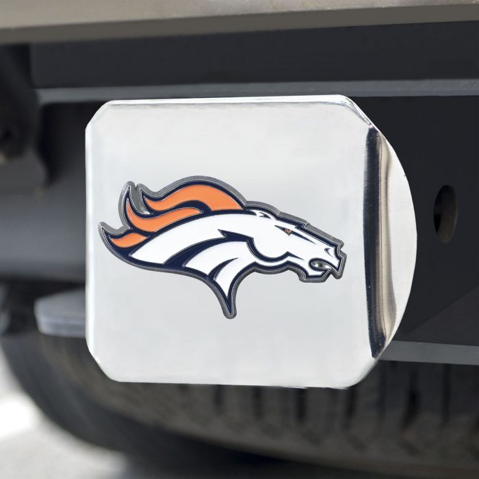 Denver Broncos Color Hitch Cover - Chrome