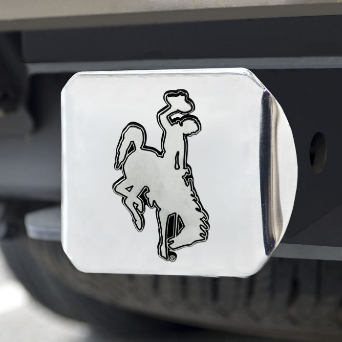 University of Wyoming Hitch Cover - Chrome