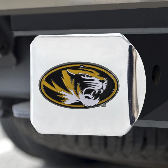 University of Missouri Color Hitch Cover - Chrome