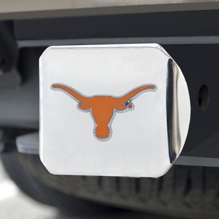 University of Texas Color Hitch Cover - Chrome