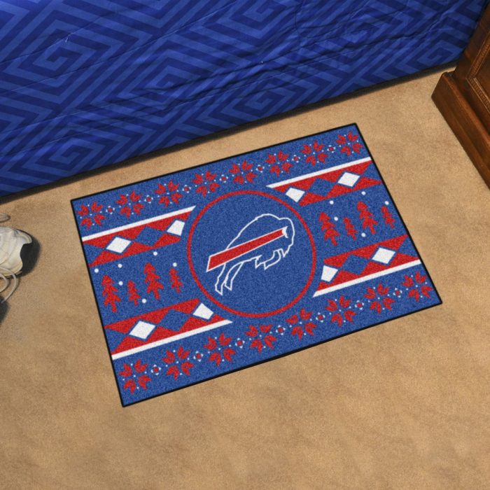 Buffalo Bills Holiday Sweater Starter Mat