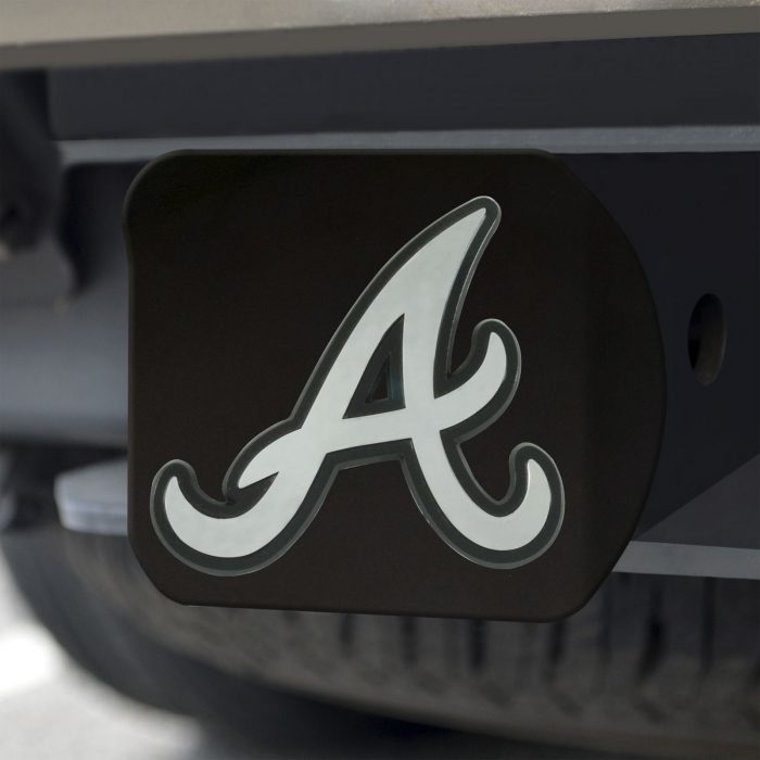 Atlanta Braves Hitch Cover - Black