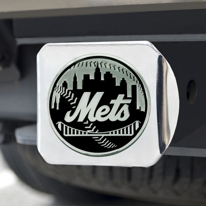 New York Mets Hitch Cover - Chrome