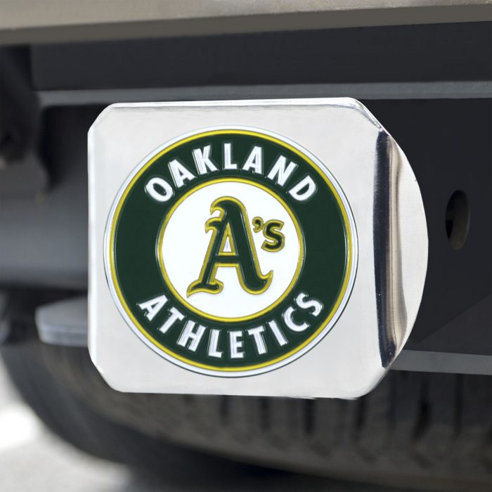 Oakland Athletics Color Hitch Cover - Chrome