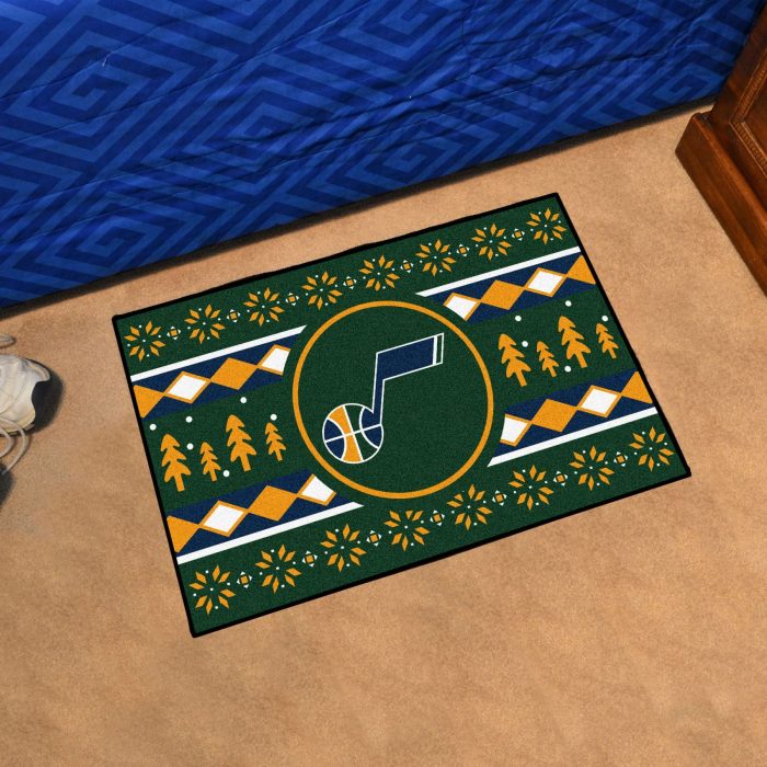 Utah Jazz Holiday Sweater Starter Mat