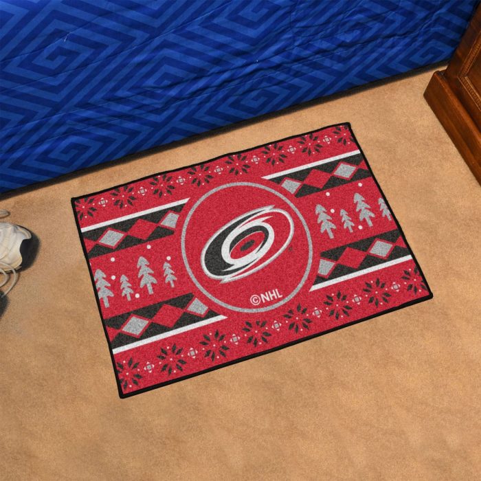 Carolina Hurricanes Holiday Sweater Starter Mat