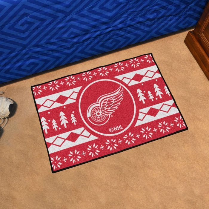 Detroit Red Wings Holiday Sweater Starter Mat