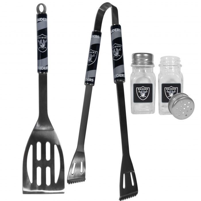 Oakland Raiders 2pc BBQ Set with Salt & Pepper Shakers